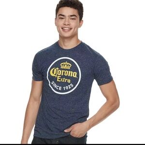 Corona Navy Short Sleeve Tee with Yellow Crest